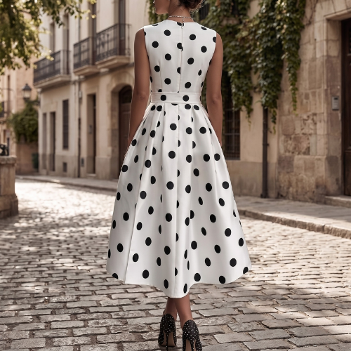 Isabella – Elegantes Wickelkleid mit Polka-Dots für Damen - Image 5
