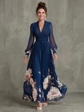 Evening Dress Women with Flowing Silhouette and V-Neckline - Image 1