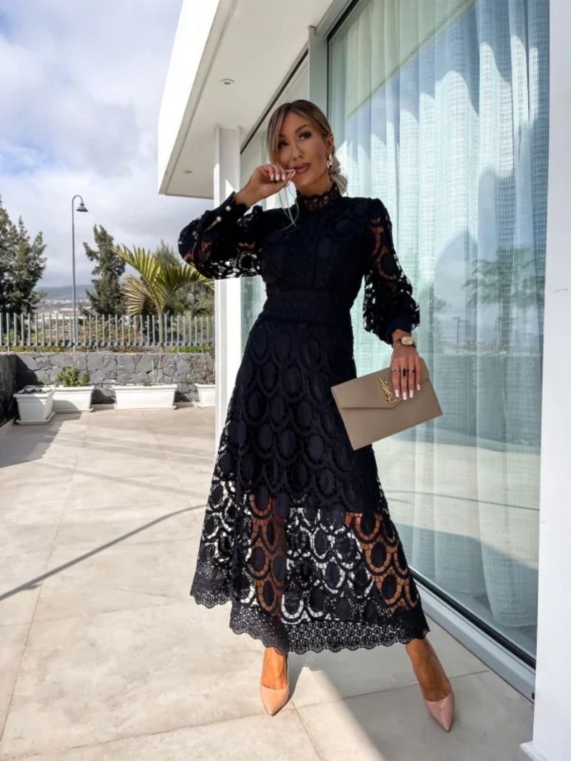 Sophia – Women Lace Detail Maxi Dress - Image 3
