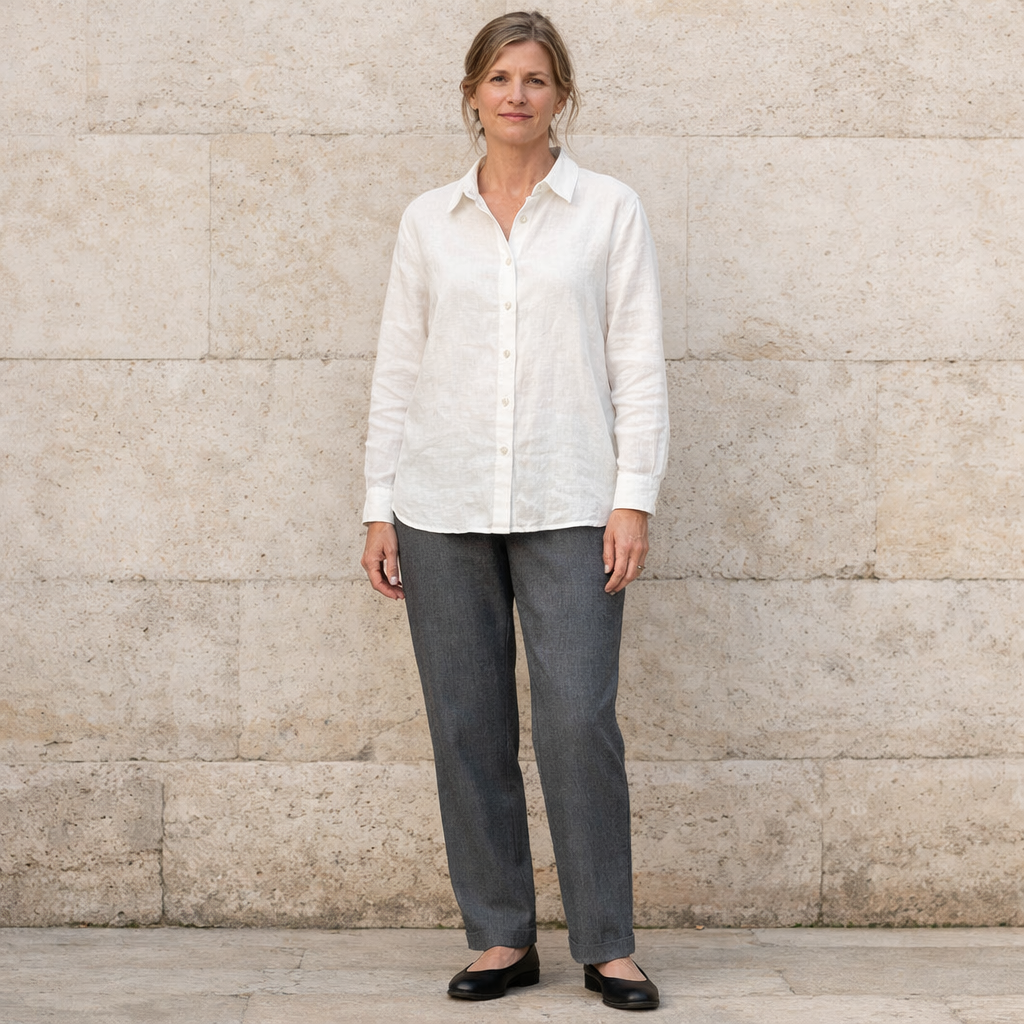 Die Weiße Leinenbluse