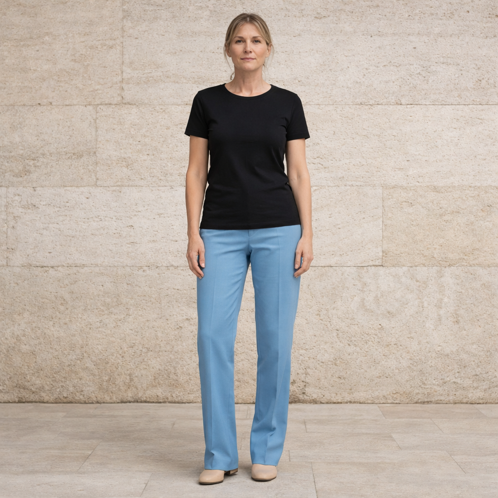 Das Schwarze Rundhals-T-Shirt