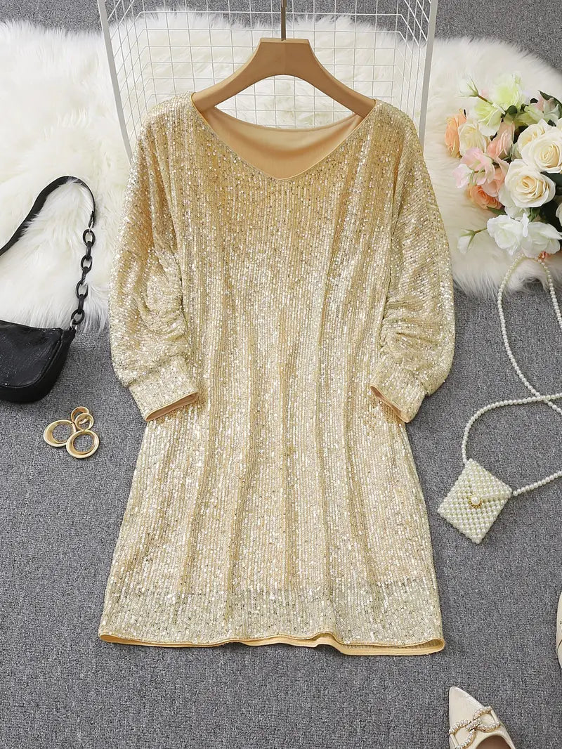 Sophie – Women Off-Shoulder Sequin Dress - Image 12