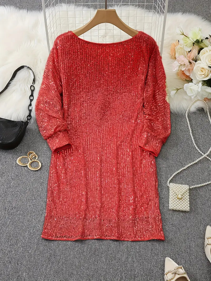 Sophie – Women Off-Shoulder Sequin Dress - Image 14