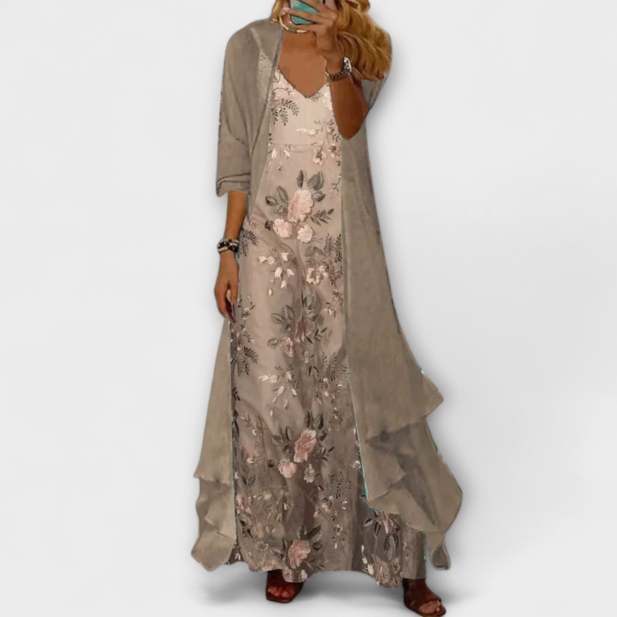 Sophia – Women Maxi Dress with Floral Design - Image 2