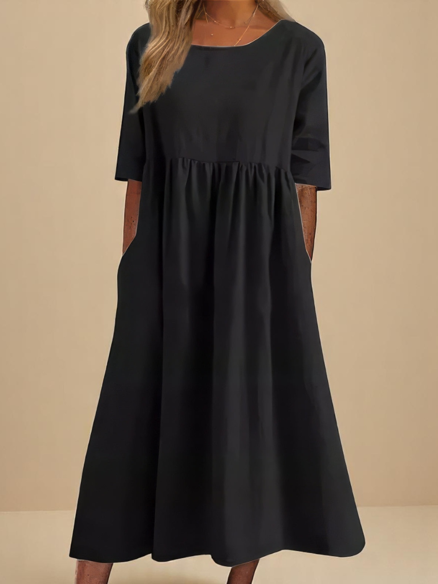 Mia – Classic Mid Sleeve Dress - Image 4
