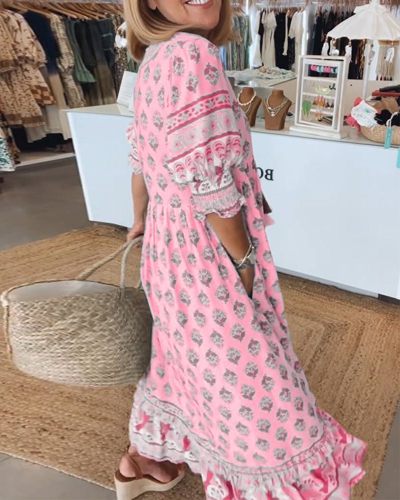 Sophia – Women Floral Print Maxi Dress - Image 12