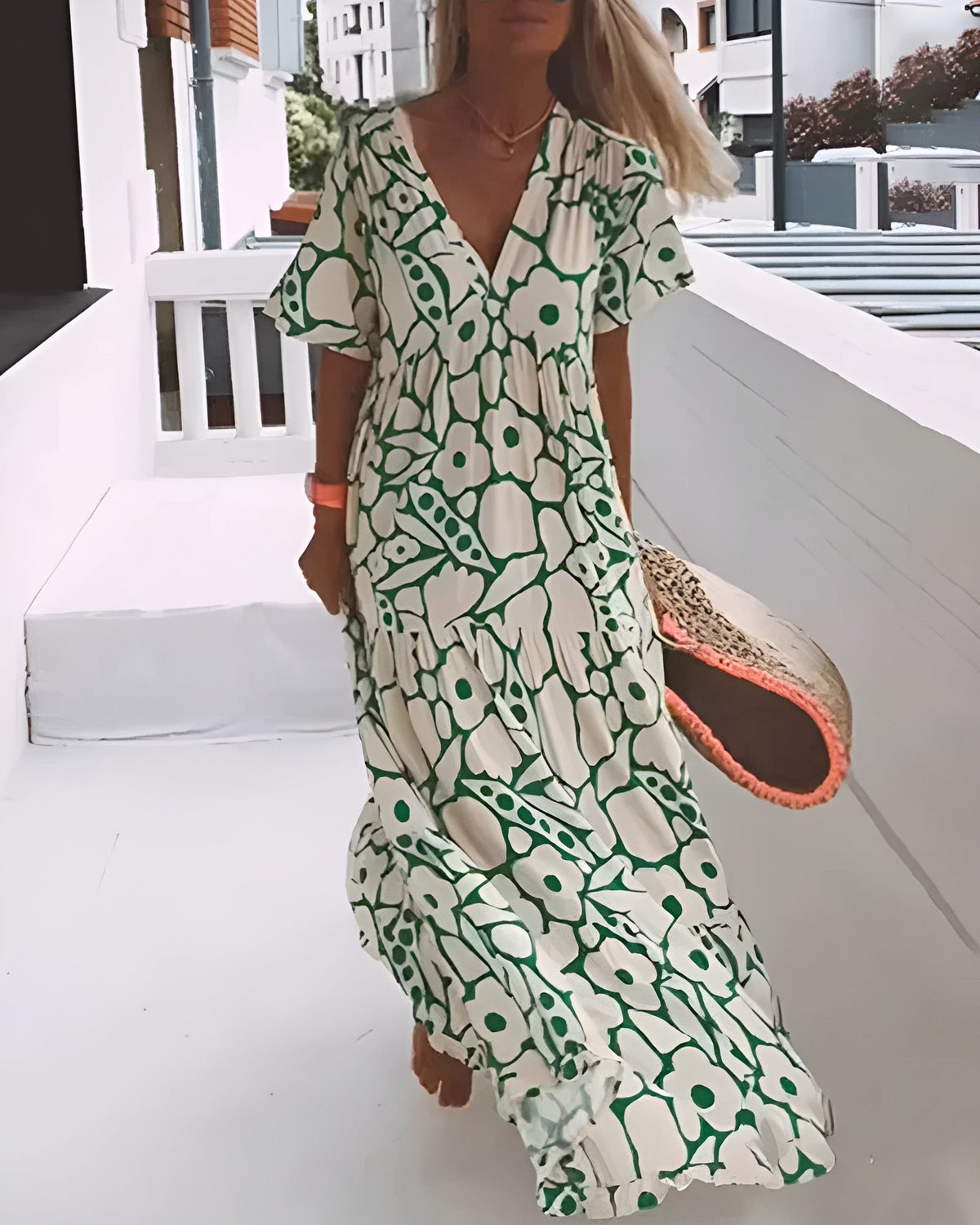 Karin – Women Floral Print Maxi Dress - Image 1