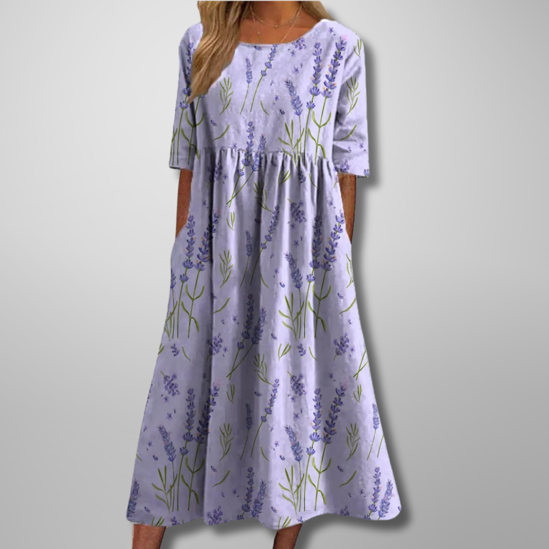 Christa– Women Floral Print Maxi Dress - Image 3