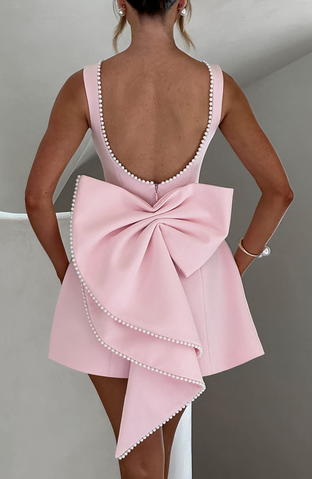 Sophia – Women Elegant Bow Detail Dress - Image 3