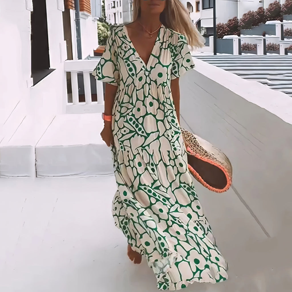 Elena – Women Floral Print Maxi Dress - Image 4