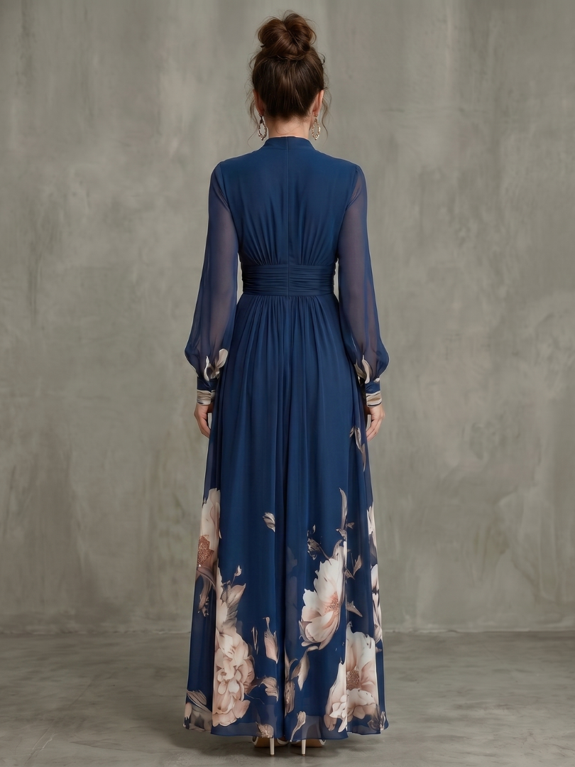 Evening Dress Women with Flowing Silhouette and V-Neckline - Image 4