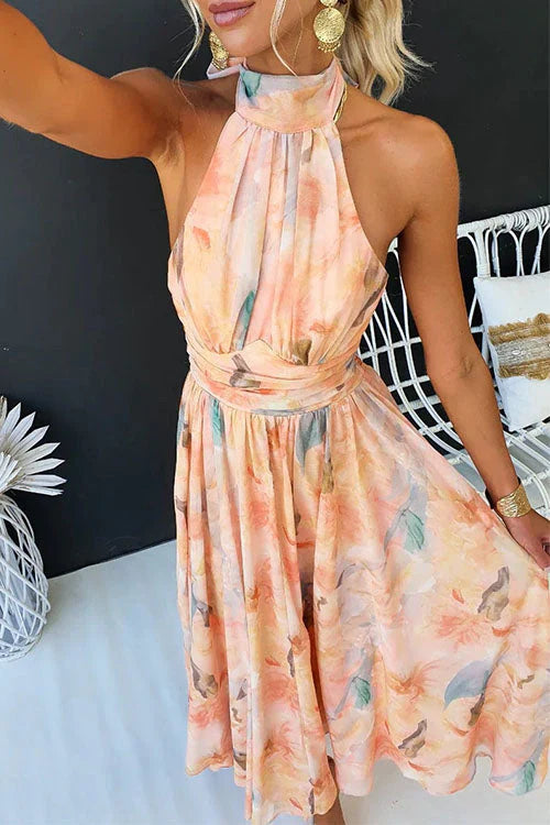 Lily – Women Floral Print Wedding Guest Dress - Image 4