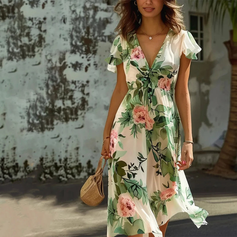 Josefine – Elegant Floral Print Dress - Image 1