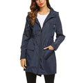 Regenjacke Damen mit Kapuze und seitlichen Taschen | J&B - 1 - Jasminaboutique.com