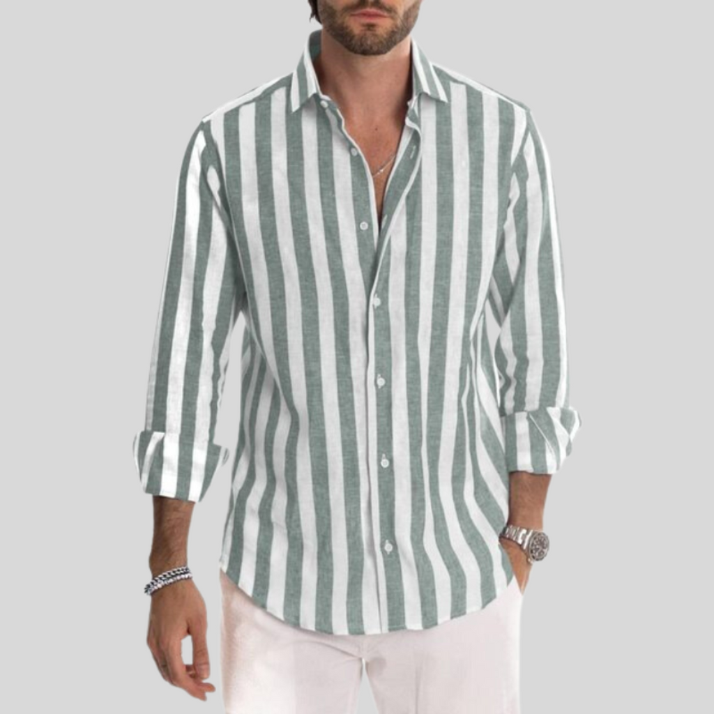 Dennis – Striped Long-Sleeve Shirt - Image 3
