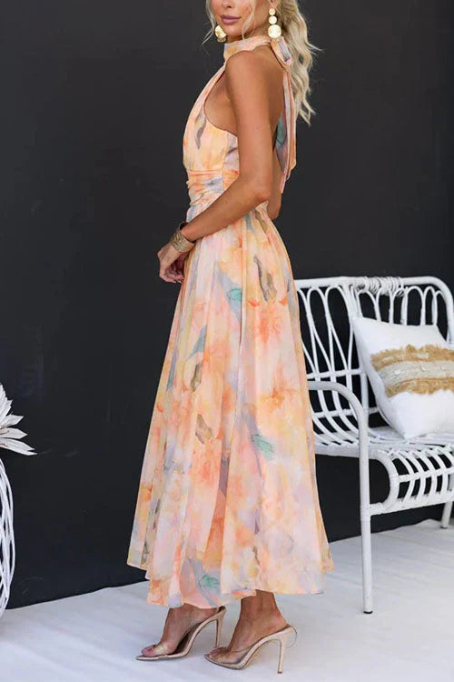 Lily – Women Floral Print Wedding Guest Dress - Image 5