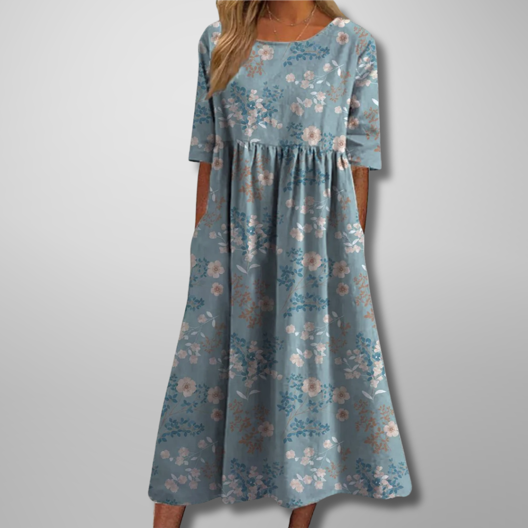Christa– Women Floral Print Maxi Dress - Image 5