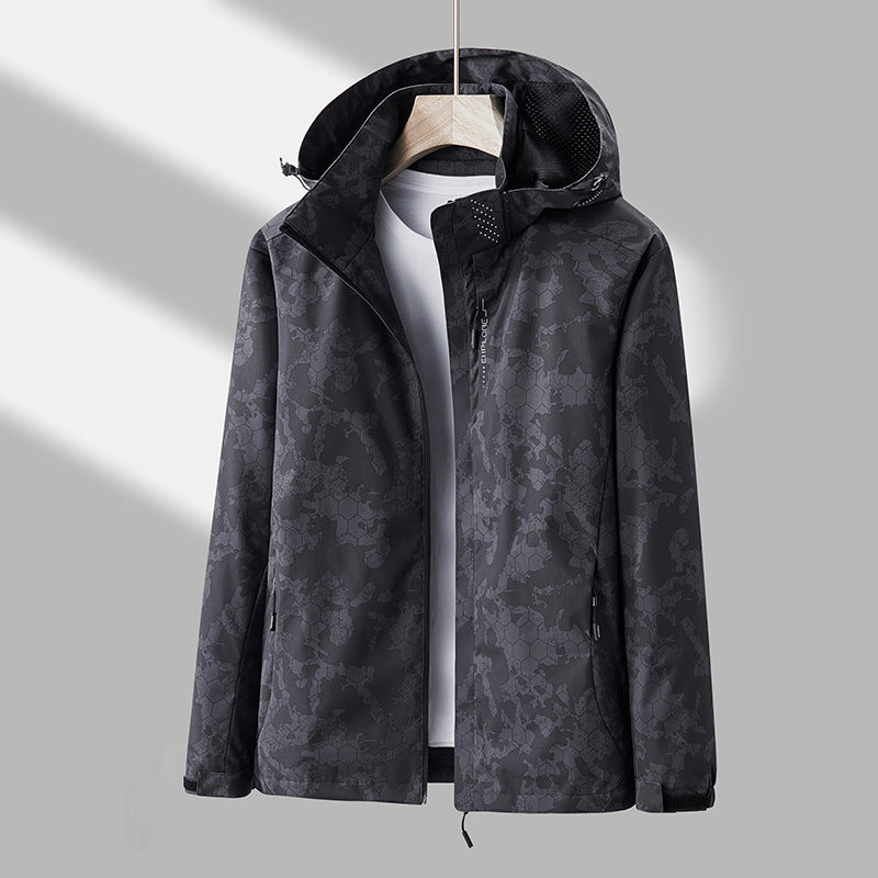 Windjacke Damen mit Kapuze und floralem Muster | J&B - 3 - Jasminaboutique.com