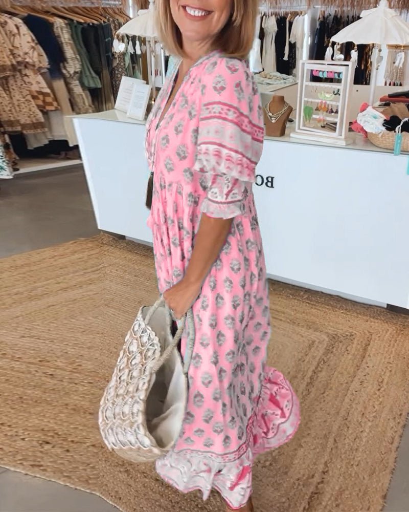 Sophia – Women Floral Print Maxi Dress - Image 23