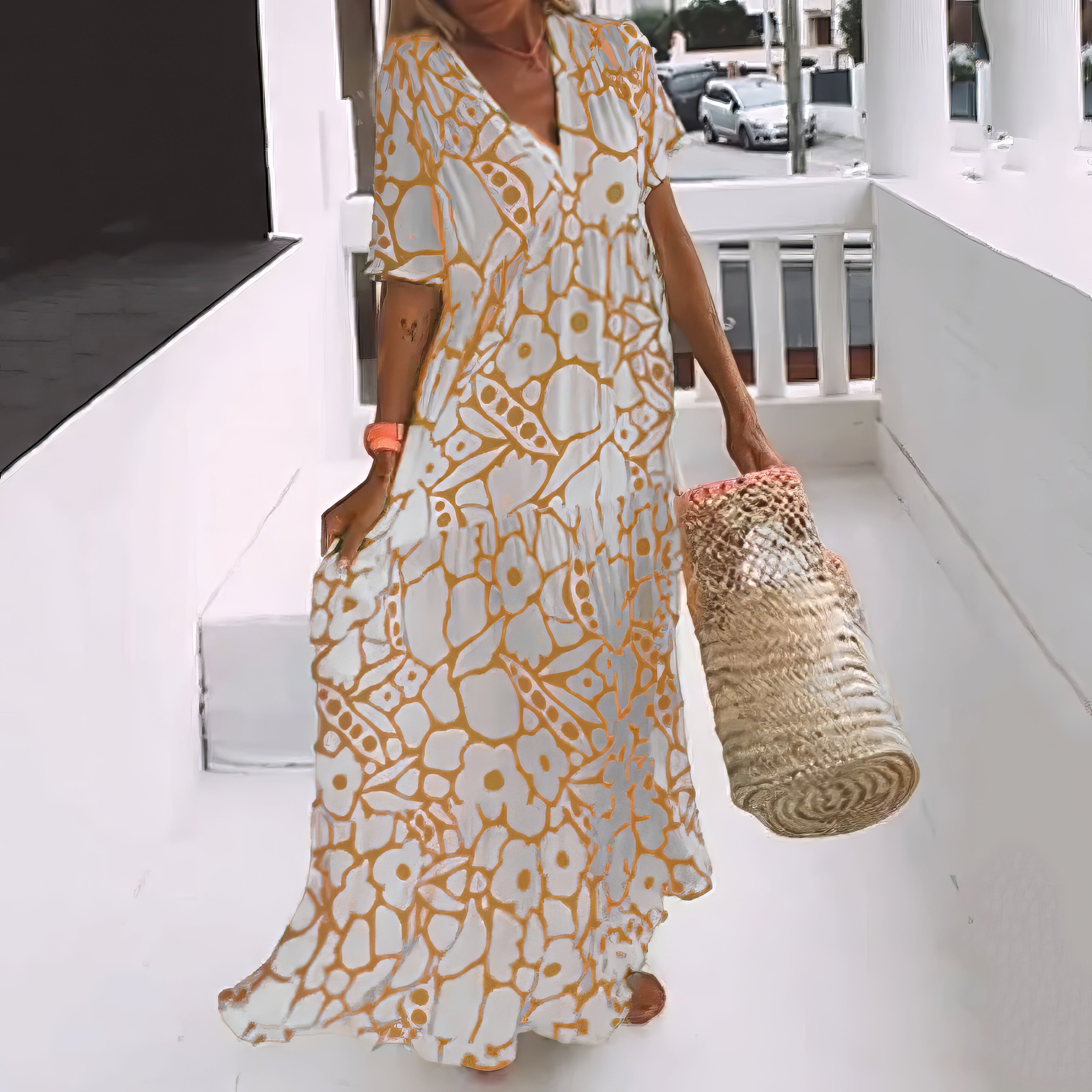 Elena – Women Floral Print Maxi Dress - Image 6