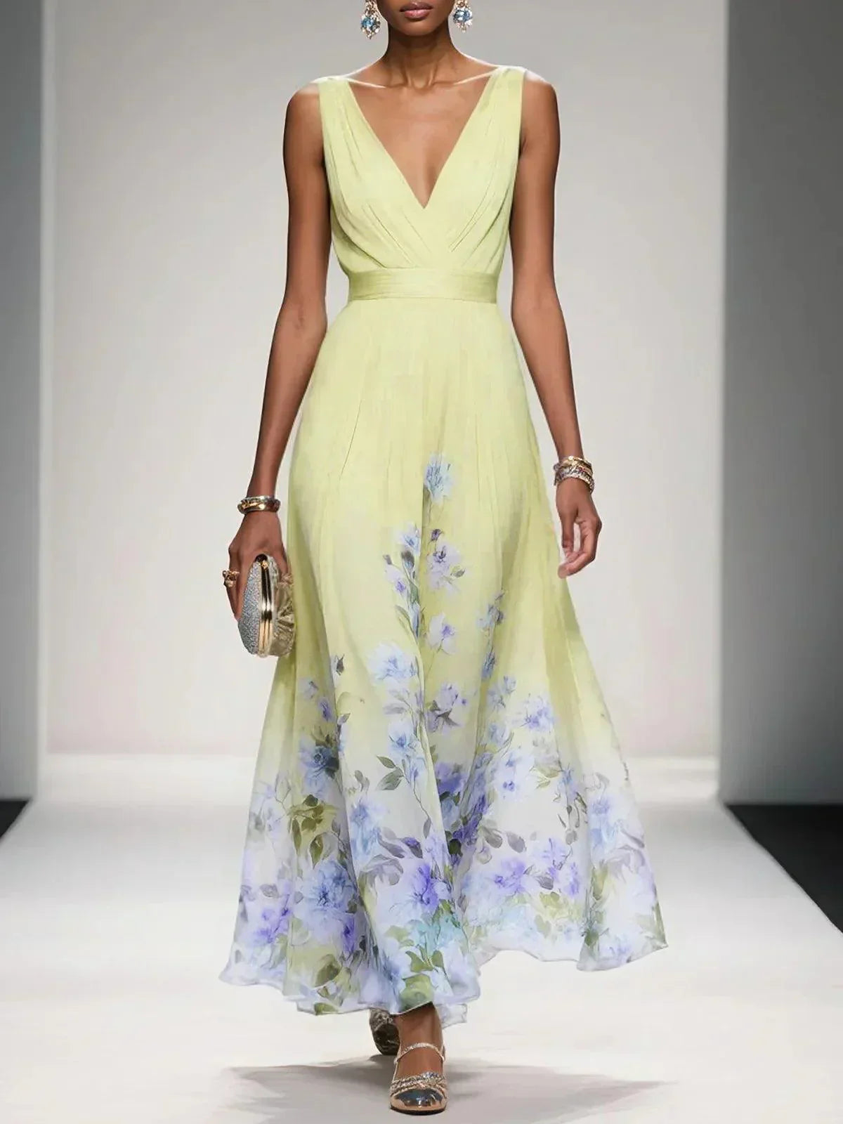 Lila – Women Floral Print Wedding Guest Dress - Image 3