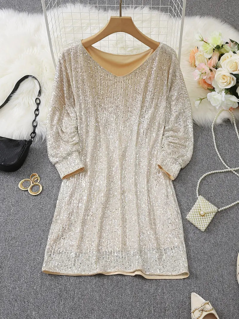 Sophie – Women Off-Shoulder Sequin Dress - Image 10