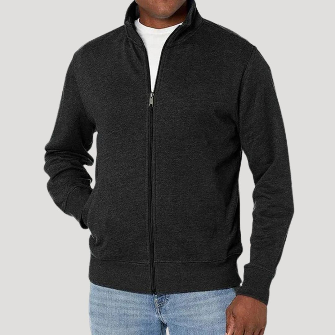 Herren Freizeitjacke mit Reißverschluss und Stehkragen | J&B - 2 - Jasminaboutique.com