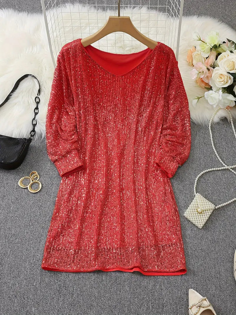 Sophie – Women Off-Shoulder Sequin Dress - Image 13