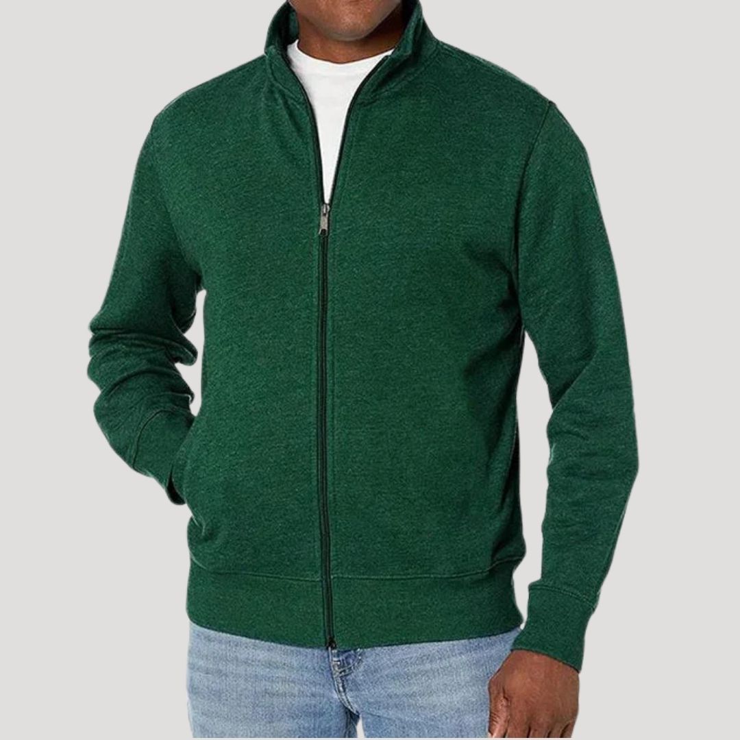 Herren Freizeitjacke mit Reißverschluss und Stehkragen | J&B - 5 - Jasminaboutique.com