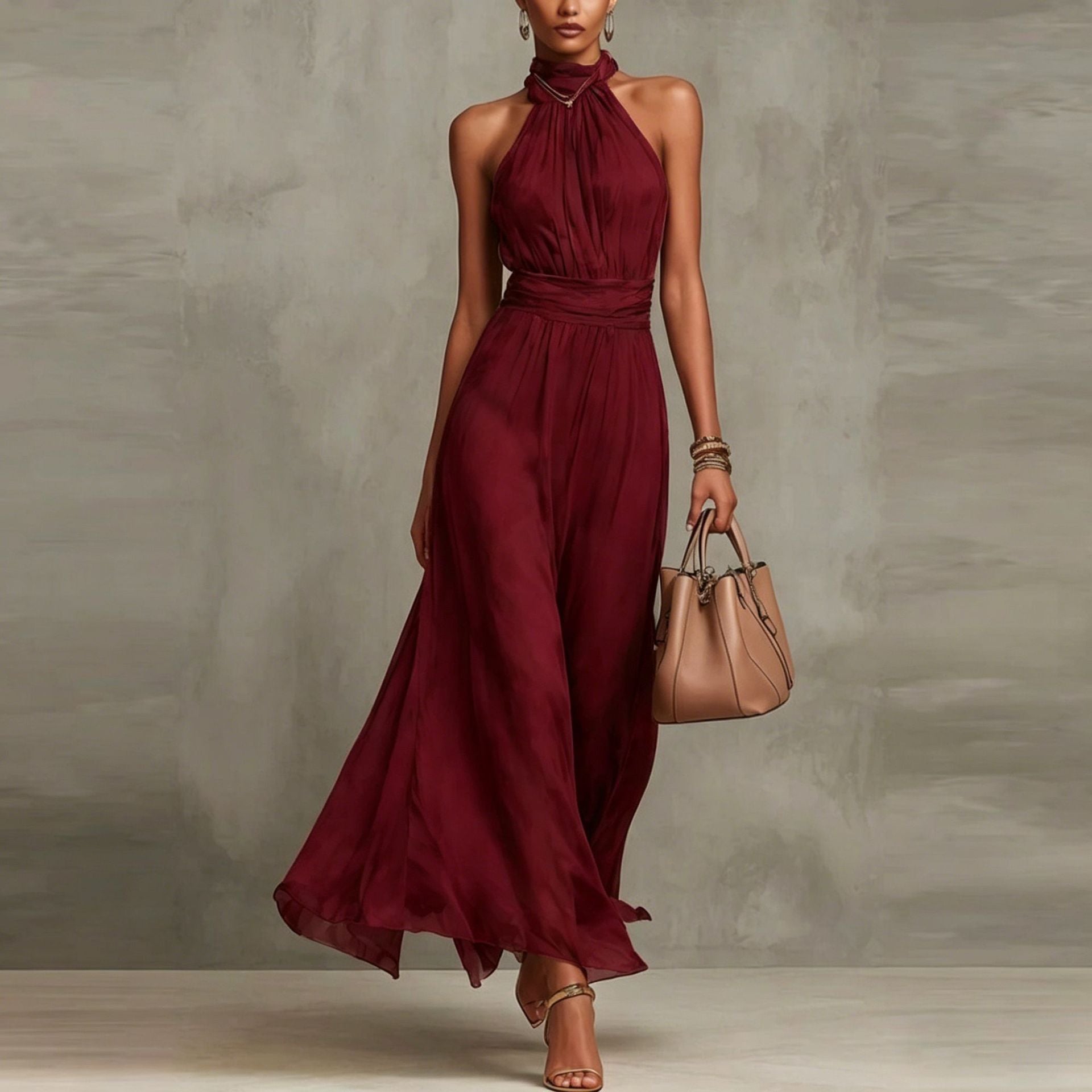 Gisell – Floral Halterkleid für den Sommer mit elegantem Design