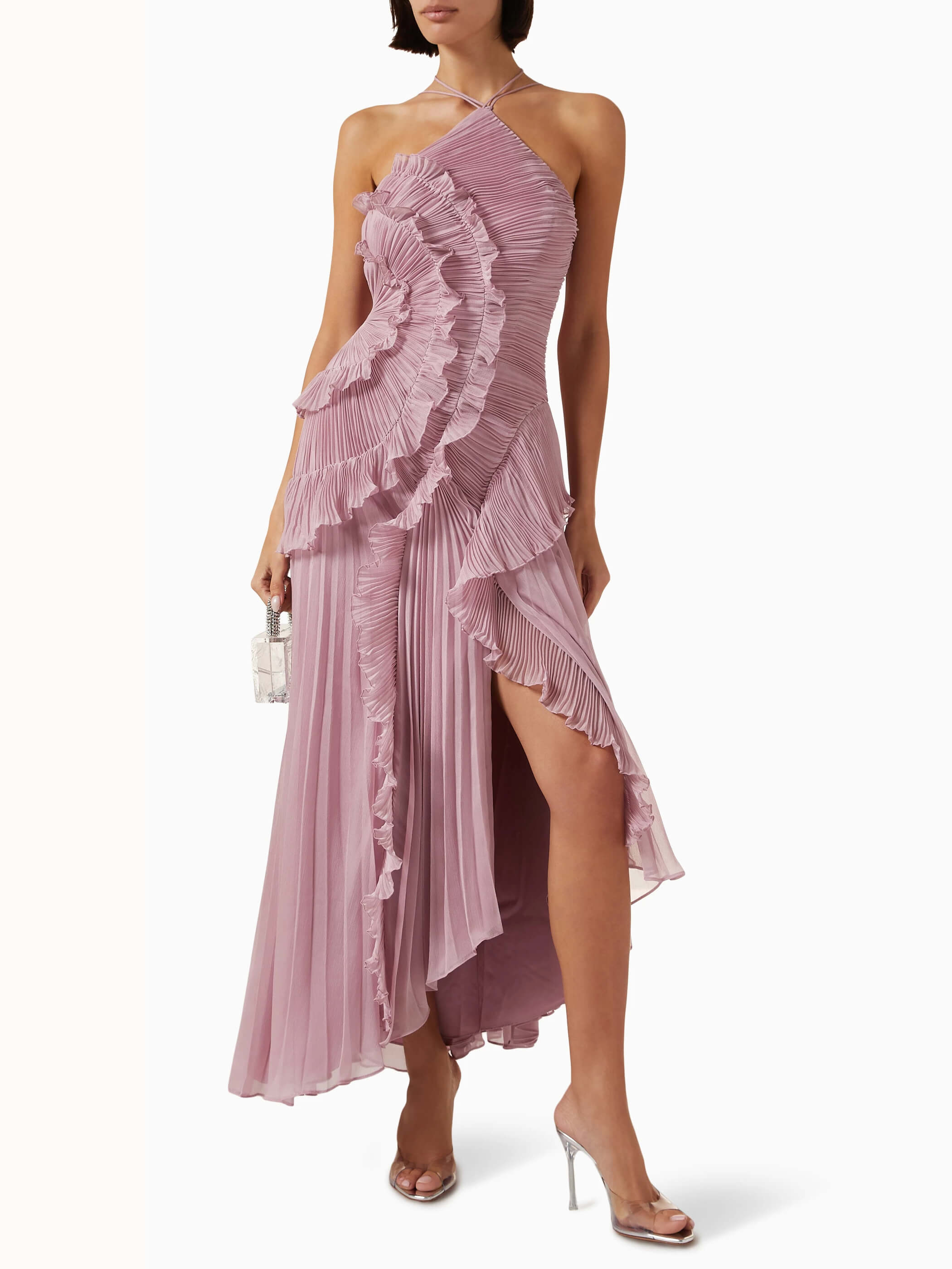 Ella – Women Ruffled Pleated Evening Dress - Image 12