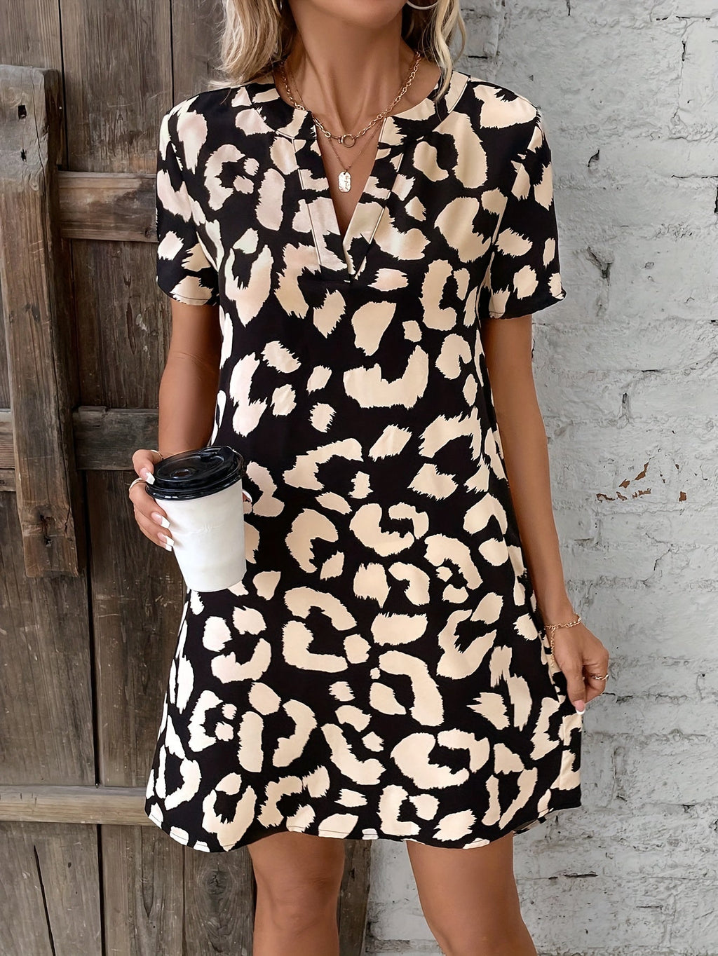Ella – Women Casual Leopard Print Dress - Image 2
