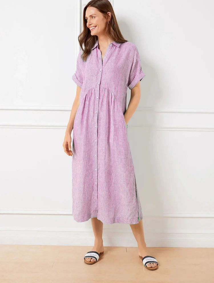 Amelia – Women Striped Button-Up Dress - Image 7