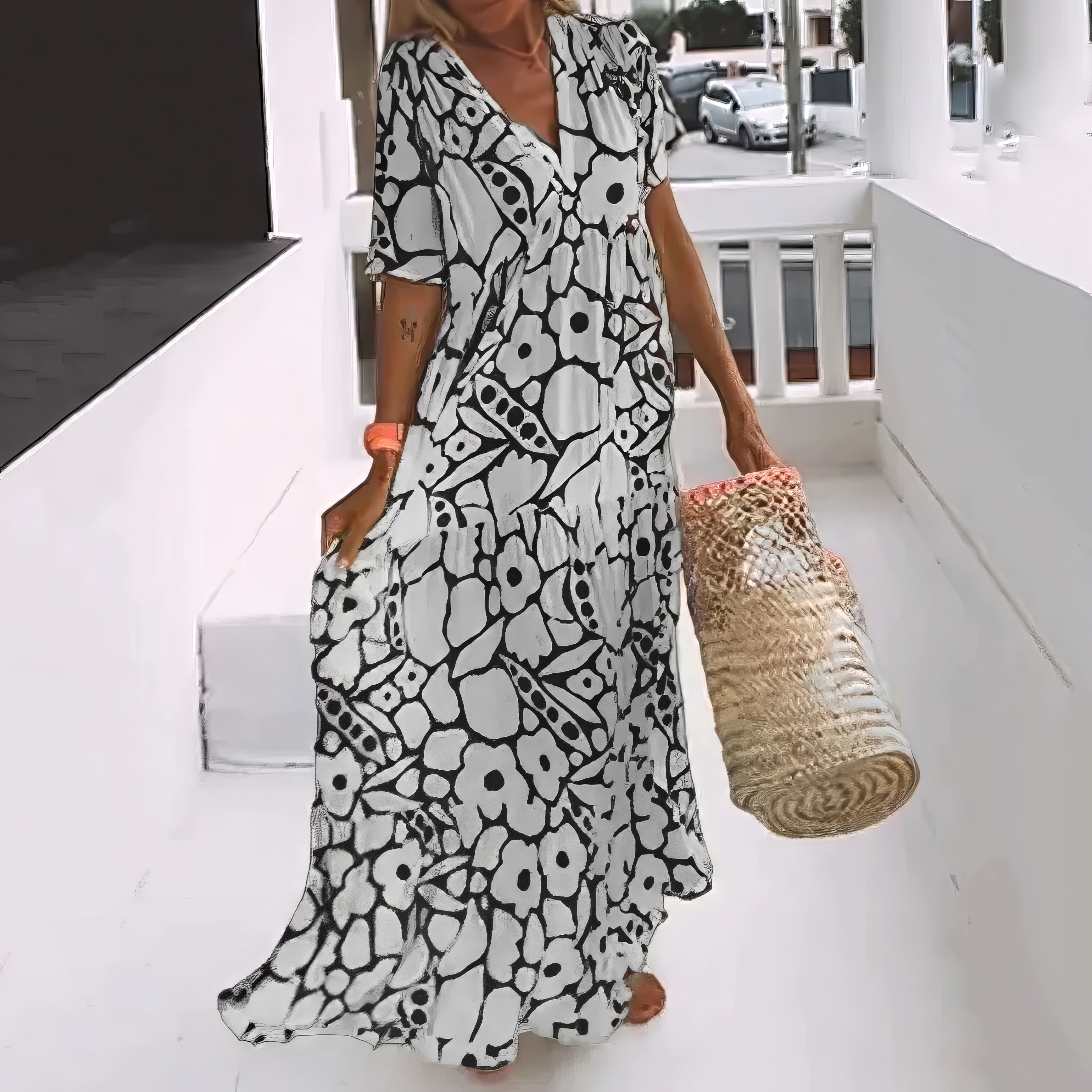 Elena – Women Floral Print Maxi Dress - Image 7