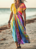 Stefanie – Bohemian Sun Design Dress - Image 1