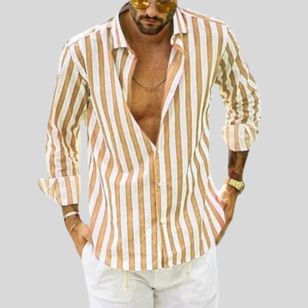 Dennis – Striped Long-Sleeve Shirt - Image 7