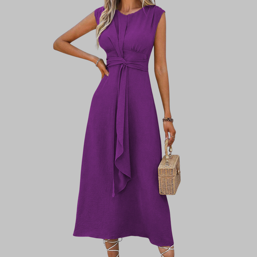 Lena – Women Sleeveless Round Neck Dress - Image 9