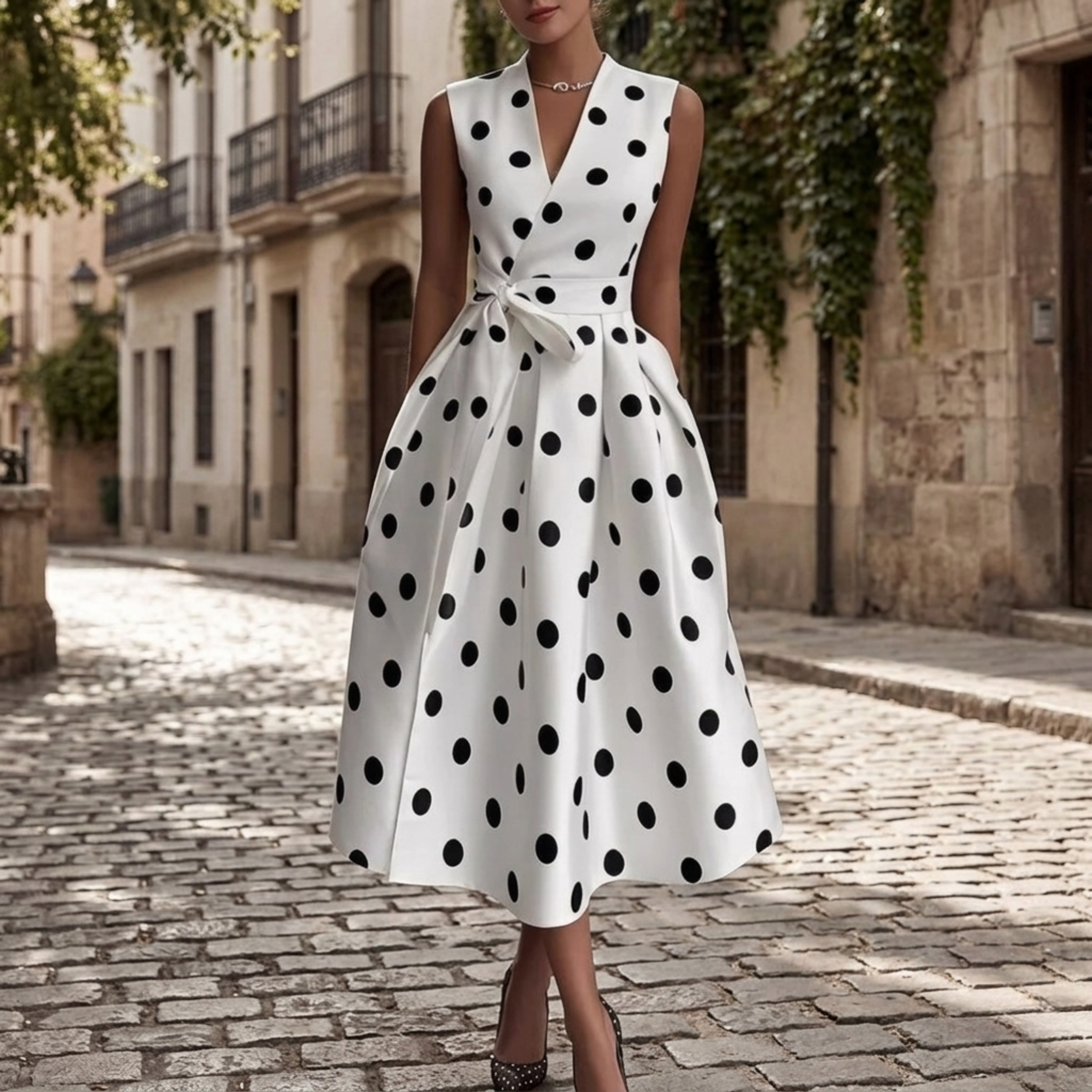 Isabella – Elegantes Wickelkleid mit Polka-Dots für Damen - Image 2