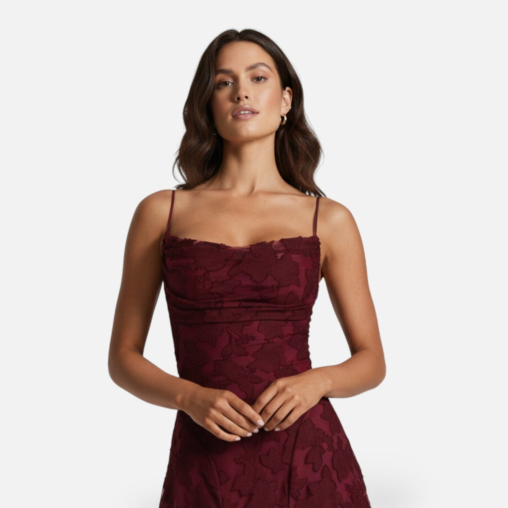 Maxi Dress Women's Floral Lace with Spaghetti Straps - Image 2