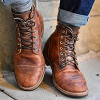Lars – Lace-Up Round Toe Boots - Image 1