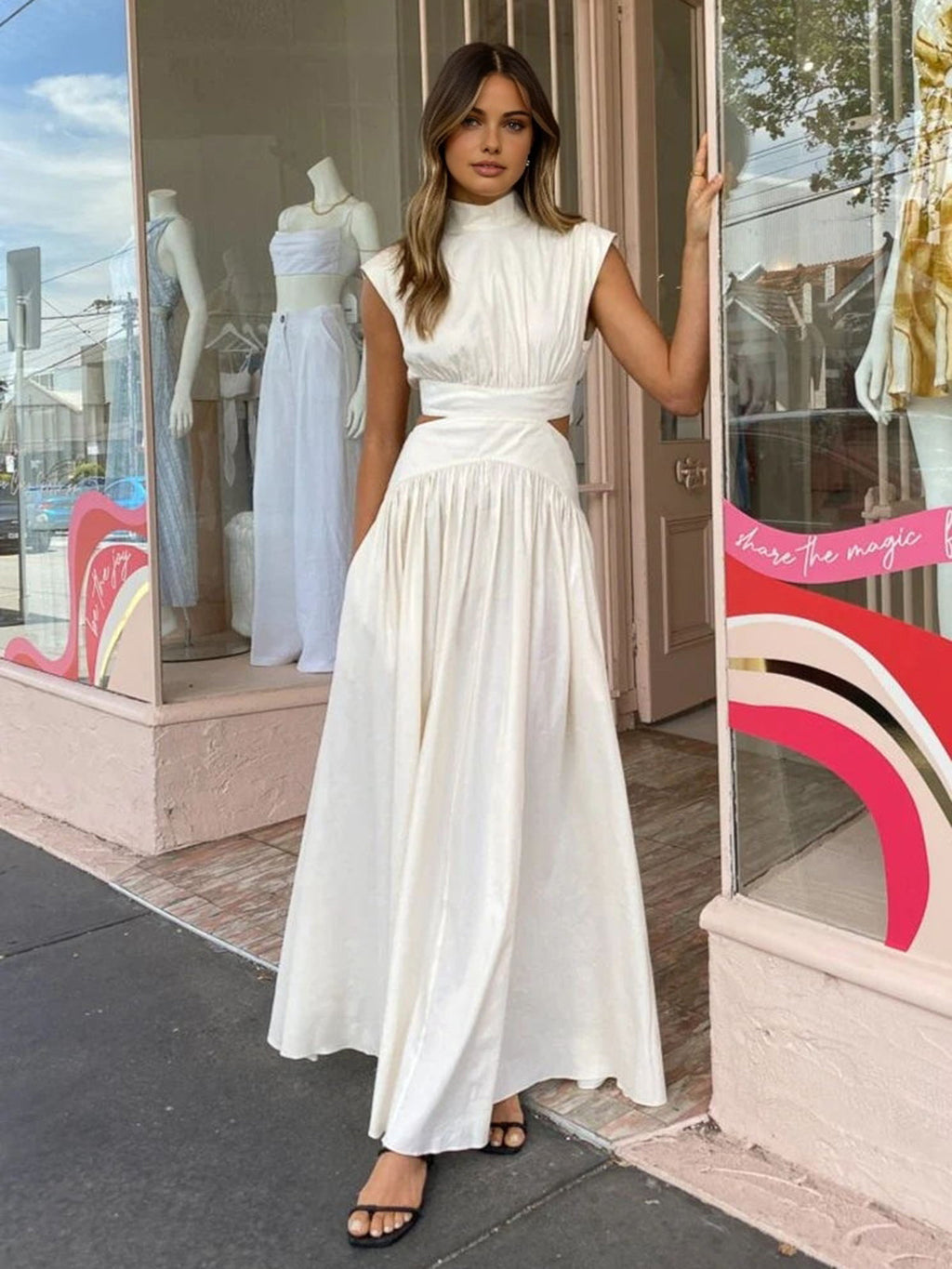 Lila – Women Elegant Cut-Out Maxi Dress - Image 3