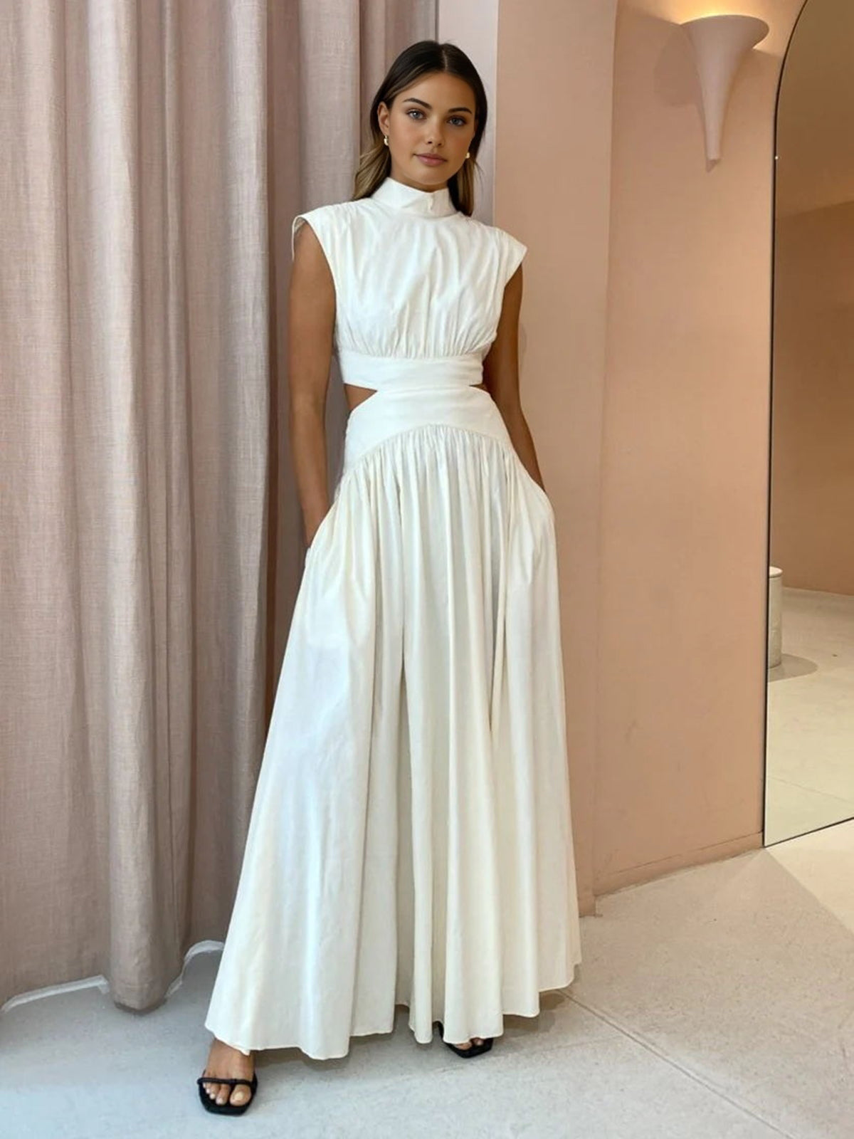 Lila – Women Elegant Cut-Out Maxi Dress - Image 4