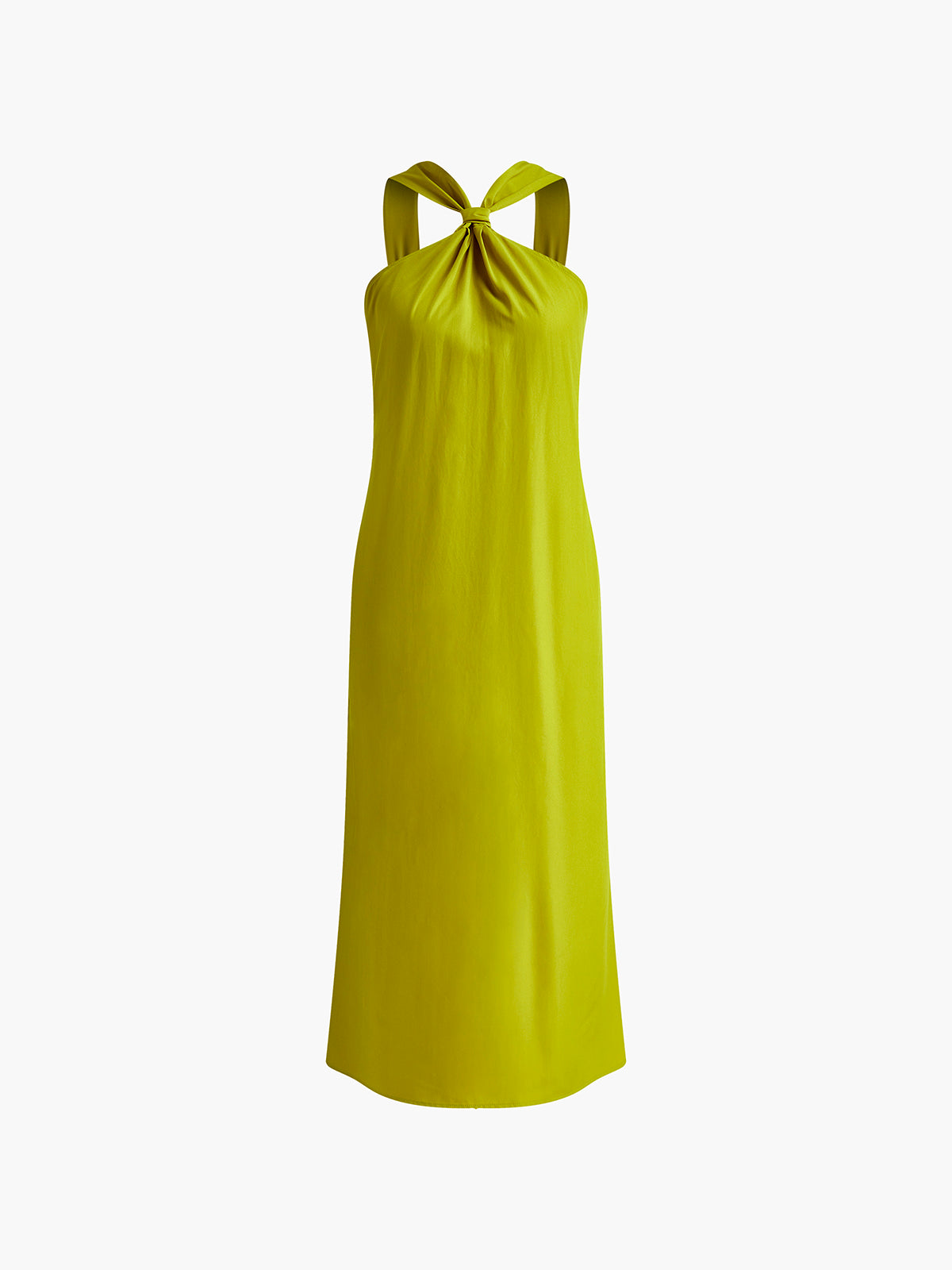 Sarah – Langes Kleid mit gekreuztem Neckholder und Schlitz - Image 5