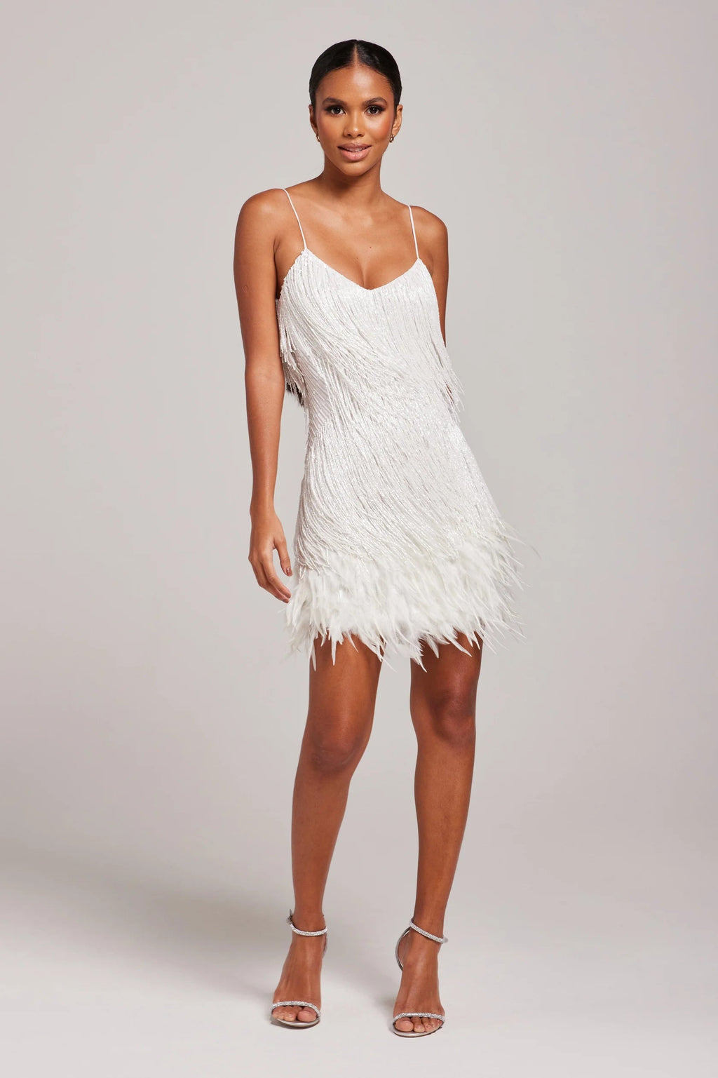 Sophie – Women Feather Detail Evening Dress - Image 3