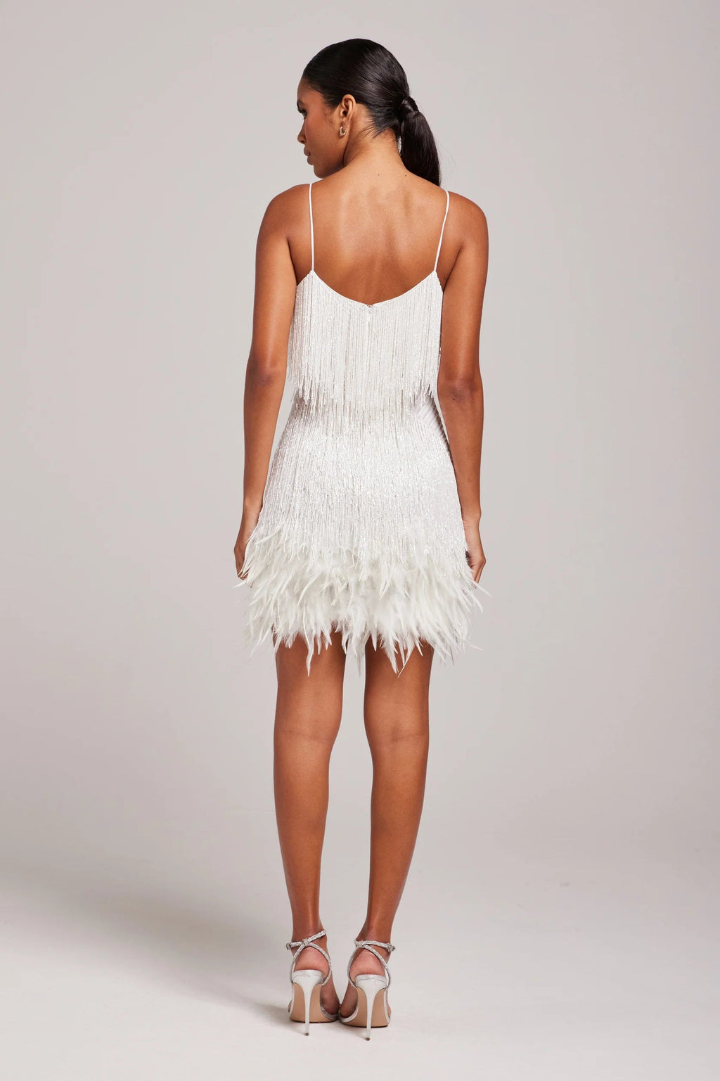 Sophie – Women Feather Detail Evening Dress - Image 4