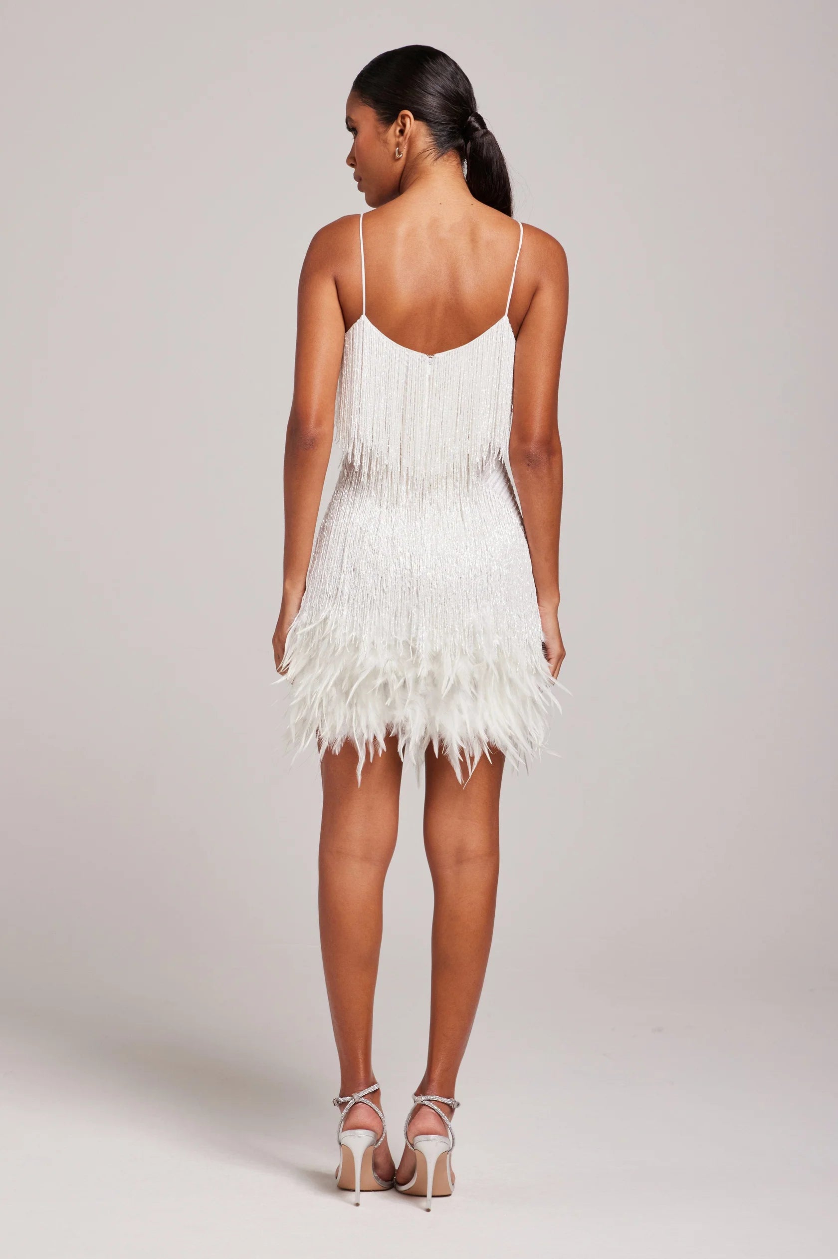 Sophie – Women Feather Detail Evening Dress - Image 4