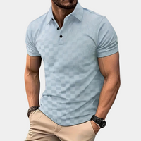 Armin – Short-Sleeved Checkered Polo Shirt - Image 1