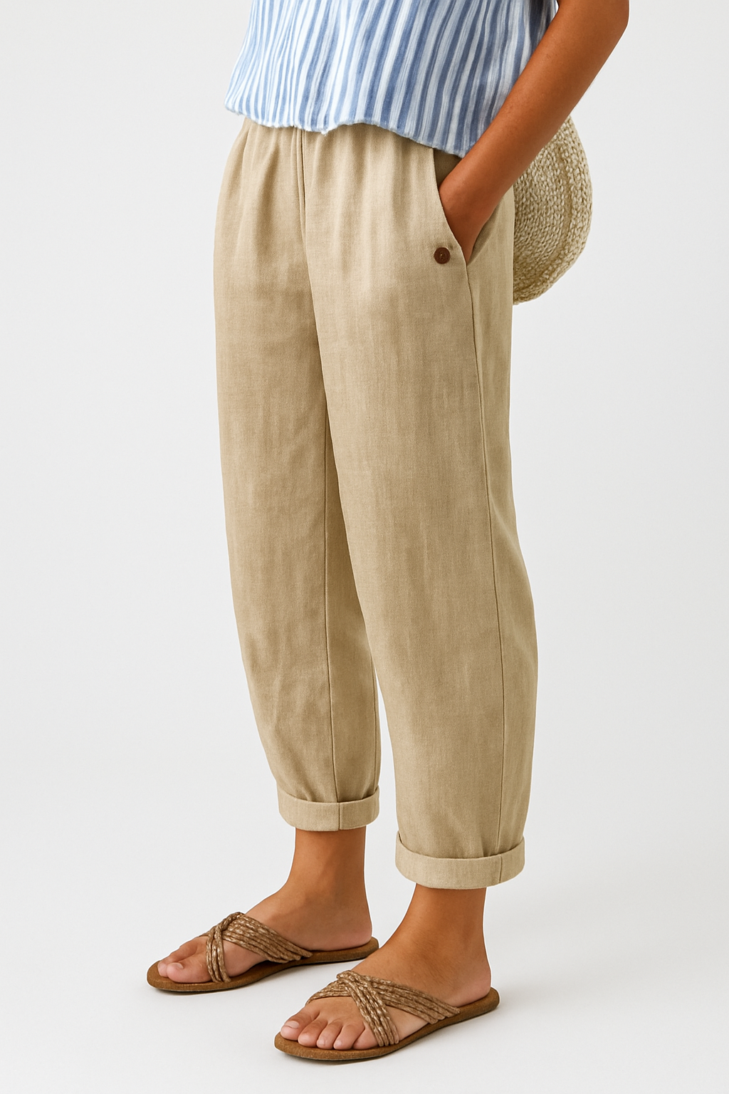 Daniela – Relaxed Side Seam Pockets Trousers - Image 1