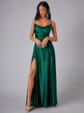 Sabine – Chic Kleid mit Wasserfallausschnitt und seitlichem Schlitz