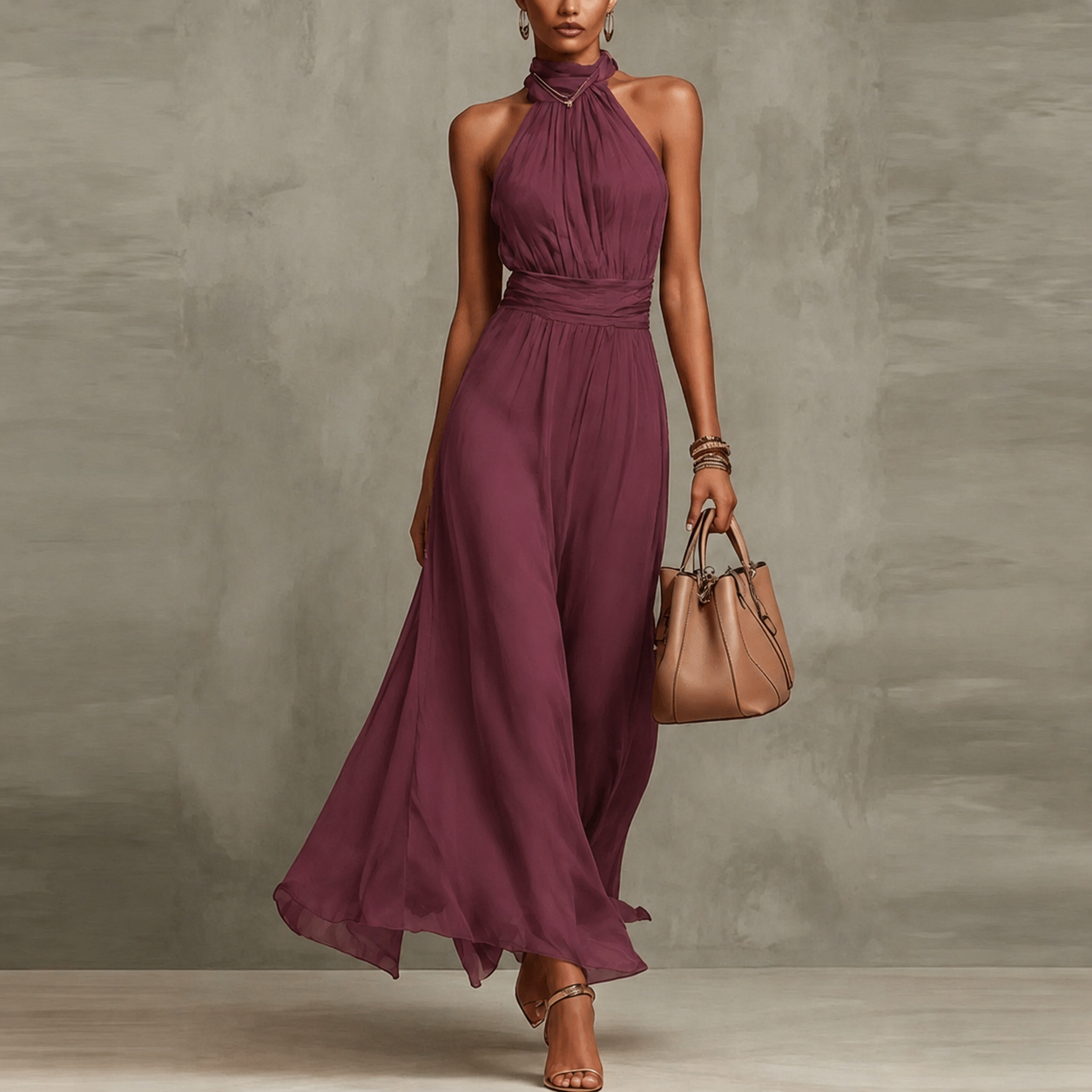 Gisell – Floral Halterkleid für den Sommer mit elegantem Design